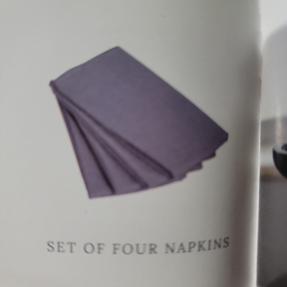 Purple Cloth Napkins Set of Four